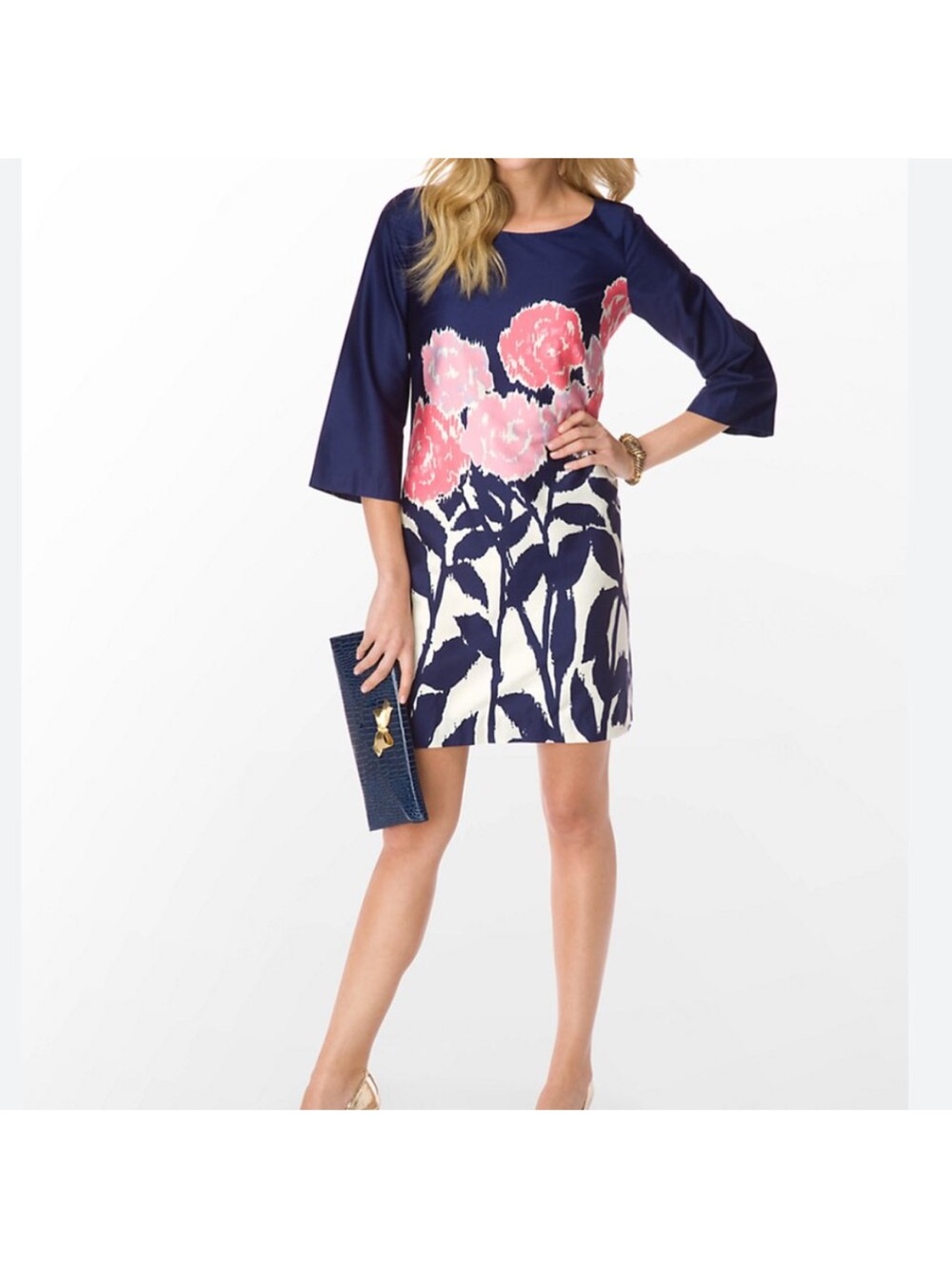 Lilly Pulitzer Women's Size 4 Blue/Pink Floral  Shauna Tunic Dress.